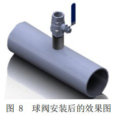管道式熱式氣體質(zhì)量流量計(jì)球閥安裝效果圖